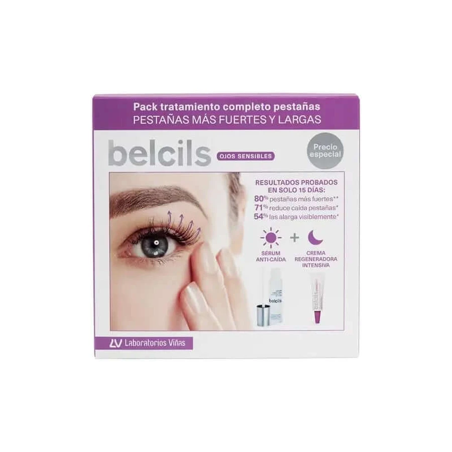 Belcils Complete Wimperbehandeling Pakket Anti-Haarverlies Serum & Intensieve Regenererende Crème