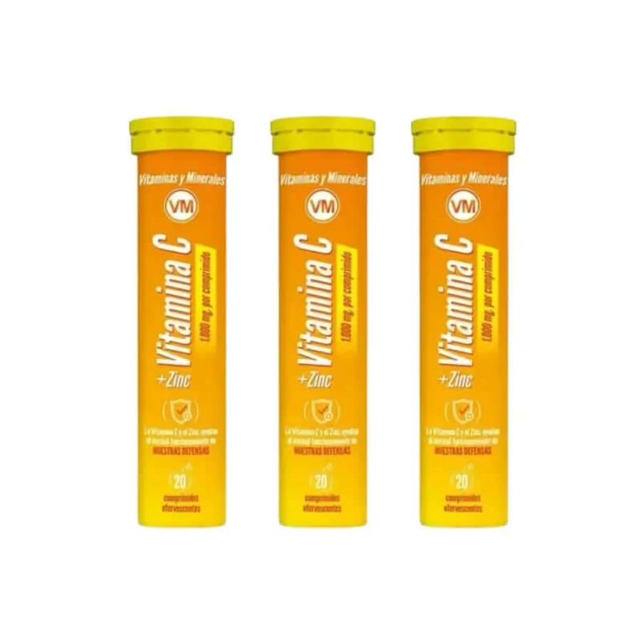 Ynsadiet Vitamine C + Zink Pakket 3 x 20 bruistabletten
