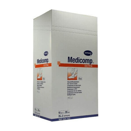 Sterile Medicomp Extra Tampons, 10x20 cm (421737), 25 Stück, Hartmann