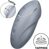 Satisfyer Tap & Climax 1 Vibrator Lay-On Grijs