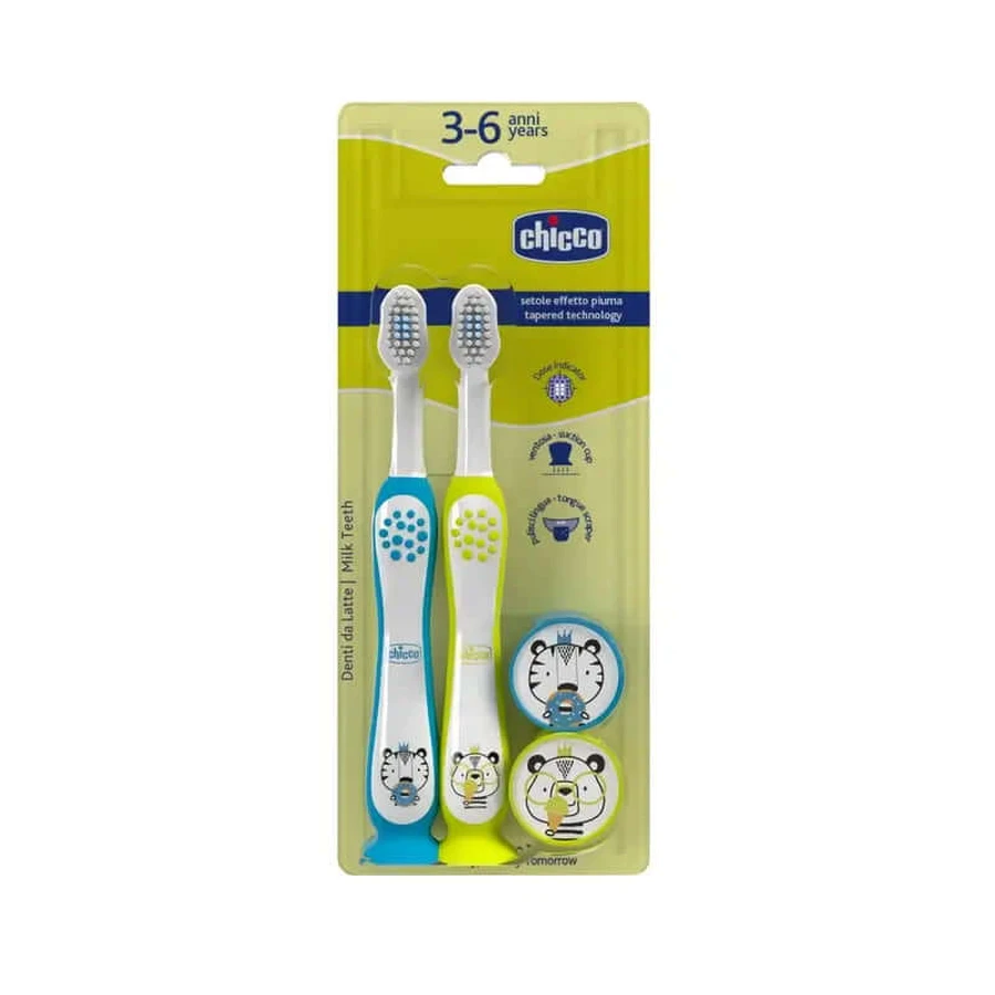 Chicco Bipack Tiger-Panda Zahnbürste 3-6Y