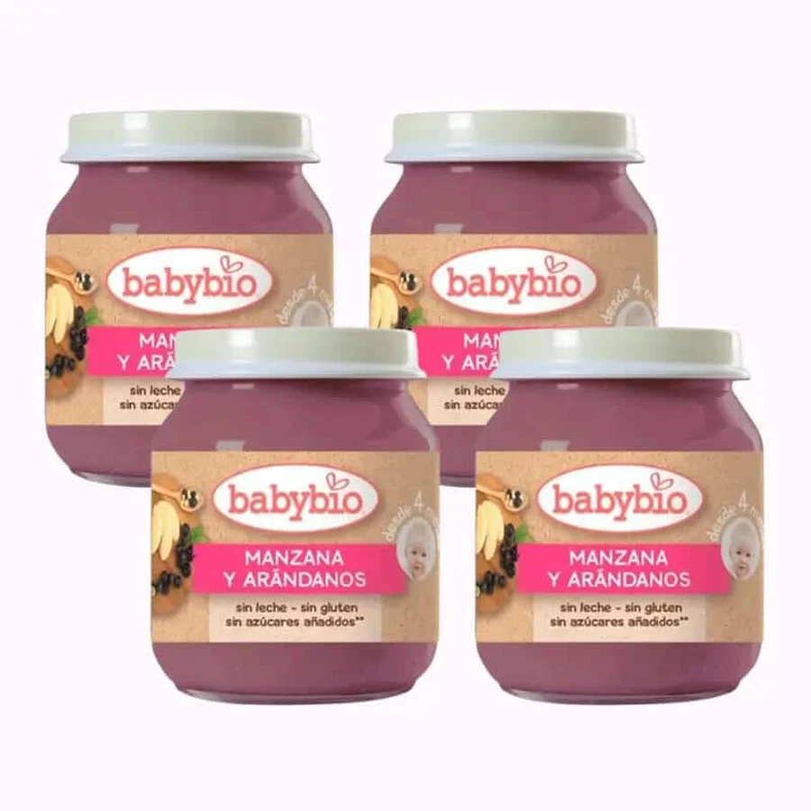 Babybio Mirtilli di Mela, Confezione da 4 mirtilli, 130g