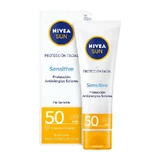 NIVEA Sun SPF50 Sensitive Krem przeciwsłoneczny do twarzy do skóry wrażliwej, 50 ml