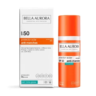 Bella Aurora Anti-Blemish Sunscreen Spf50. Mixed-Oily Skin, 50 ml