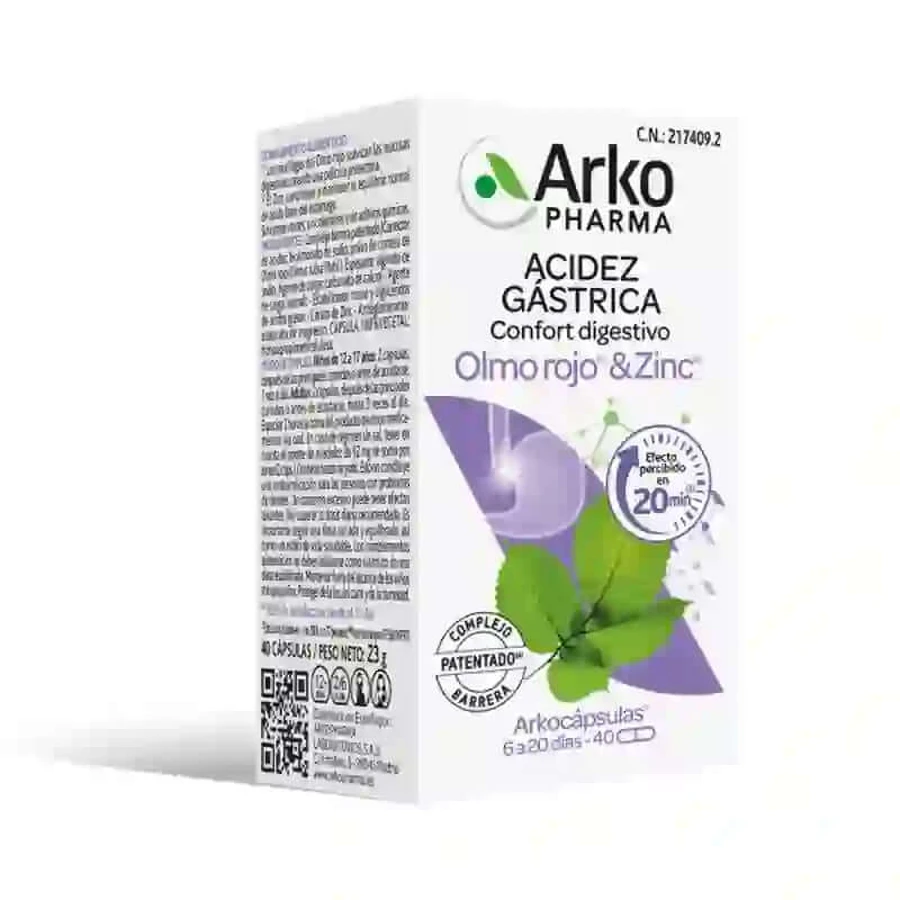 Arkopharma Arkocápsulas Brandend maagzuur, 40 capsules