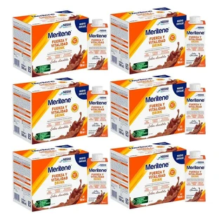 Meritene Kracht & Vitaliteit Chocolade, Pak 6 Dozen 6 x 180 ml
