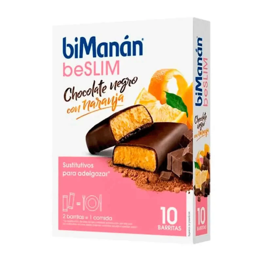Batoane biManán Sustitutive de ciocolată și portocale 8 bucăți