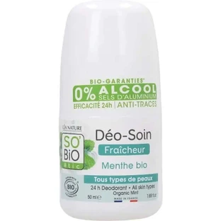 So'Bio Etic Déodorant Fraîcheur 24H Menthe Poivrée Roll-On 50Ml
