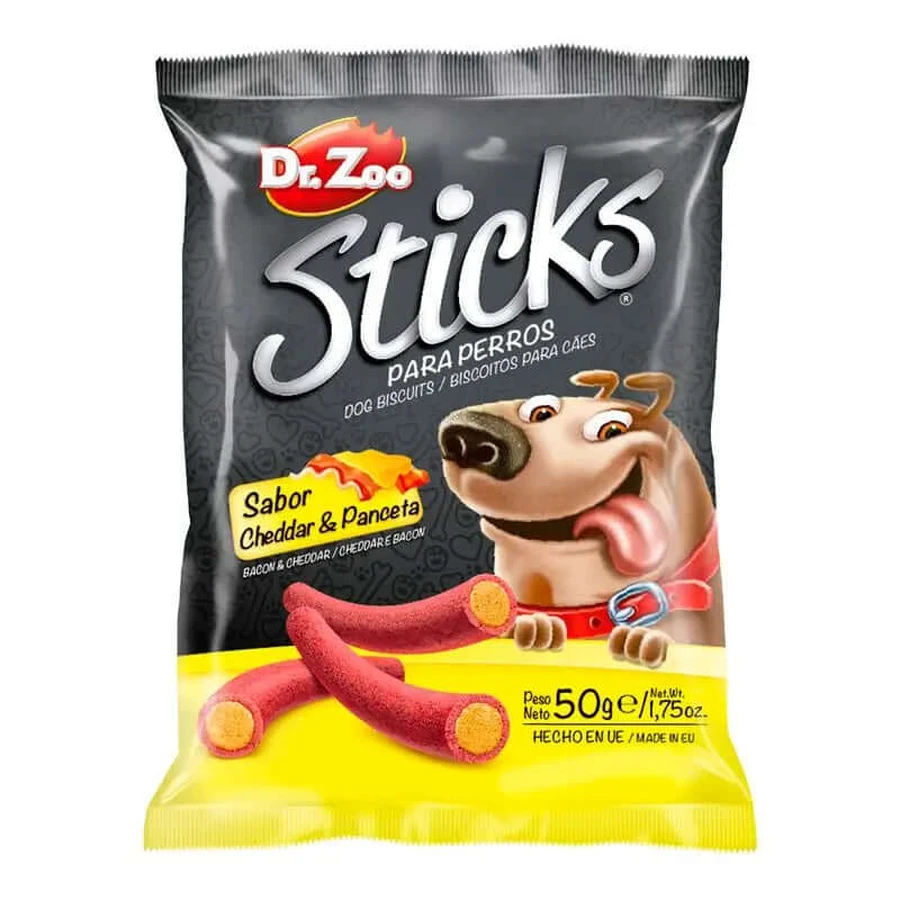 Dr ZOO Dog Sticks Cheddar Bacon 24X50Gr: ceny i cechy