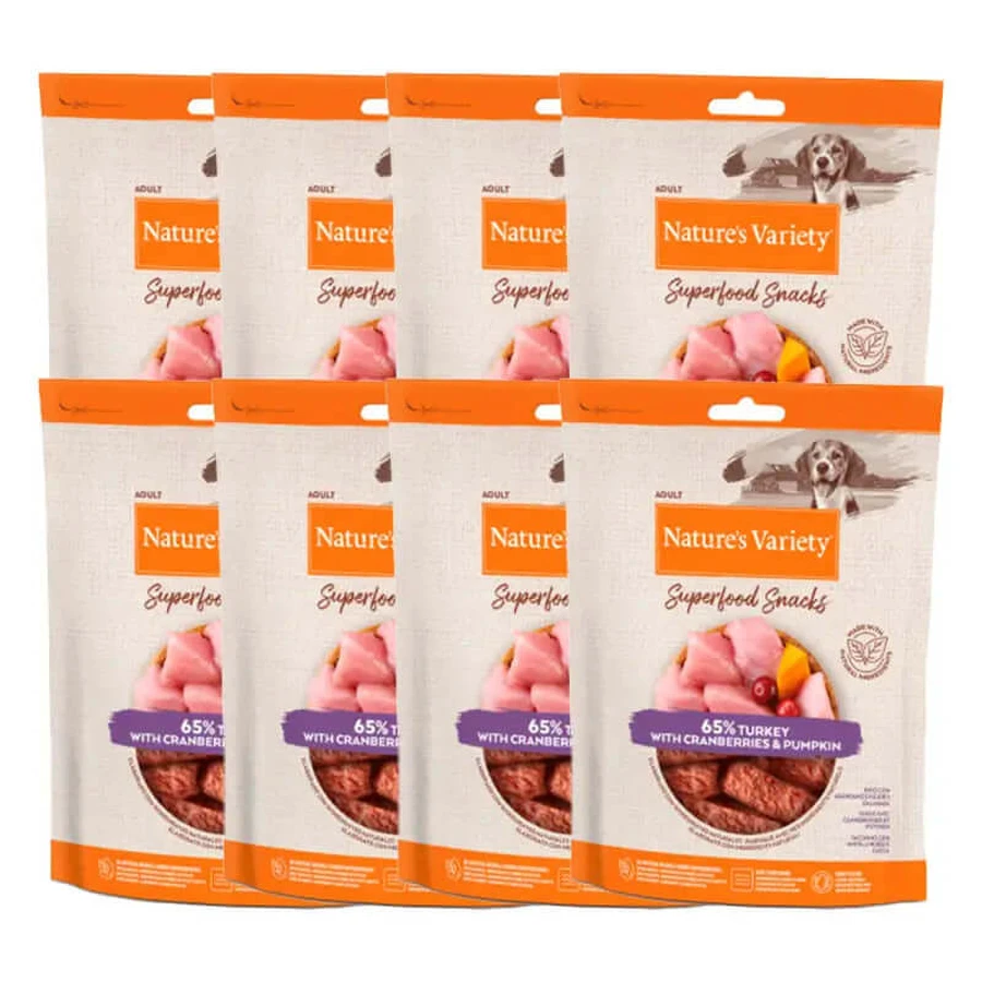 Nature'S Variety Canine Adult Snack Kalkoen, 8 x 85 g, snack voor honden