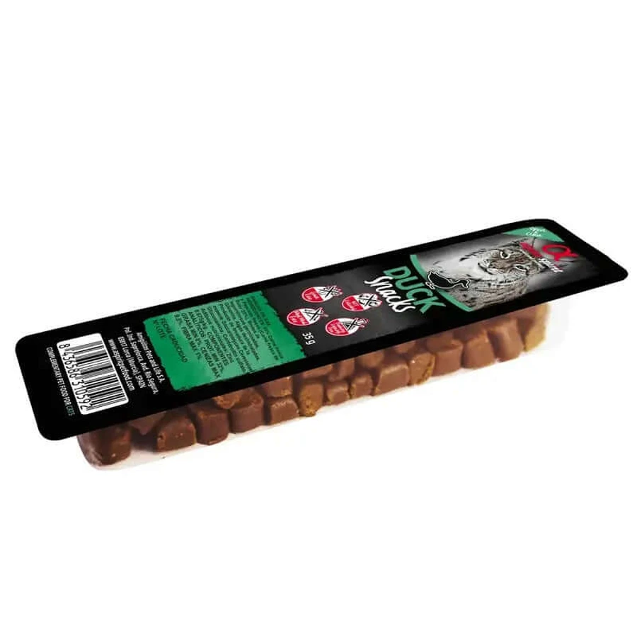 Alpha Spirit Snack felino all'anatra 16X35Grs