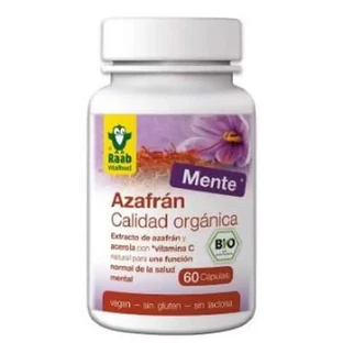 Raab Vitalfood Saffraan met Acerola 500Mg 60Caps Bio Sg Veganistisch