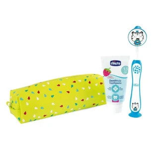 Chicco Blue Dental Set Blue Tiger Blue 36M+