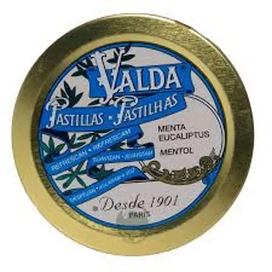 Valda Bomboane de înmuiere cu aromă de mentă, 50 pastile