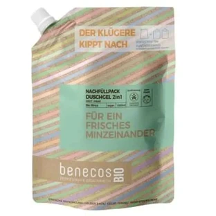 Benecos 2 In 1 Mint Bath Gel Refill 1Lt Bio Vegan