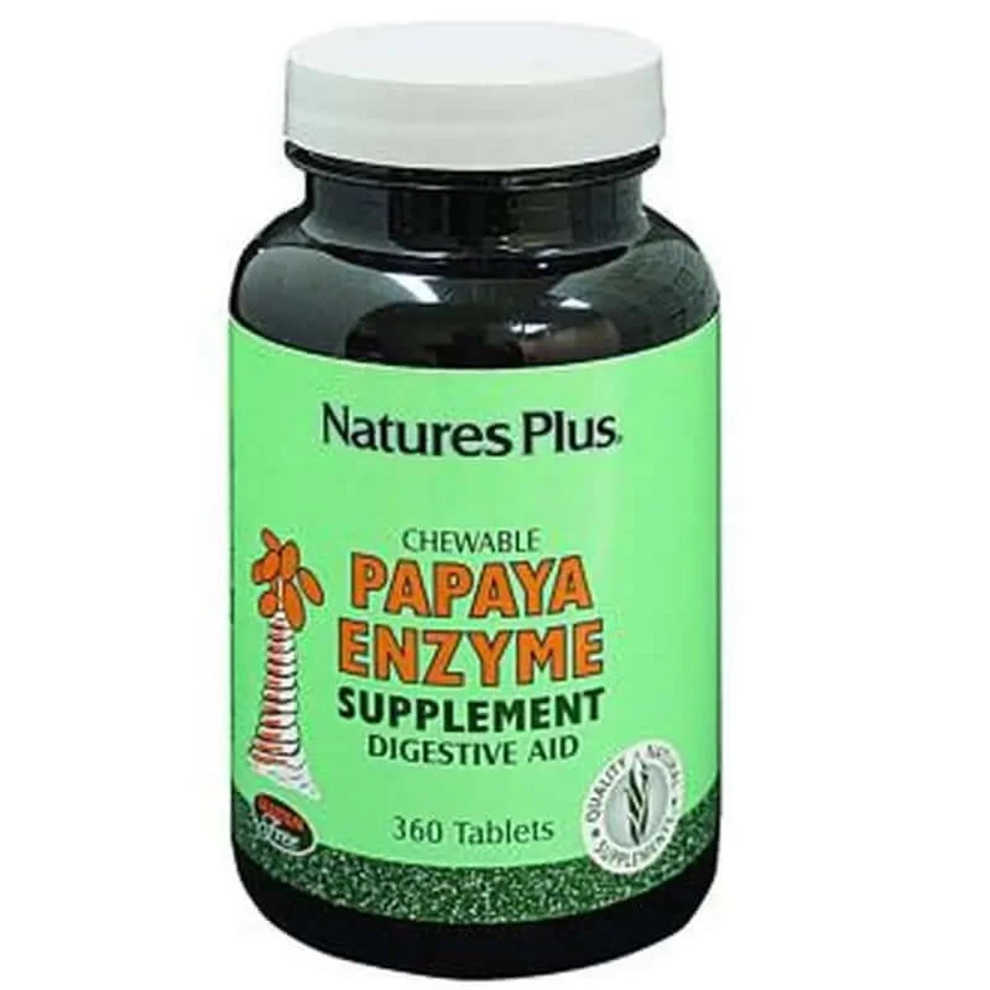Natures Plus Papaya Enzyme, 360 Chewable Tablets