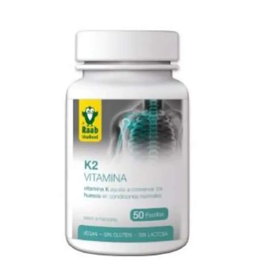 Raab Vitalfood Vitamina K2 Aromă de mere 50Caps Sg Vegan