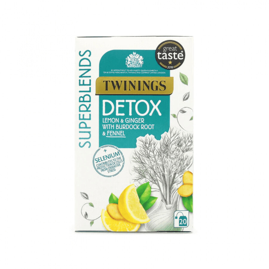 Superblends Detox Kräuter-Entgiftungstee, 18 Portionsbeutel, Twinings