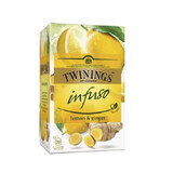 Teeaufguss mit Zitronen- und Ingwergeschmack, 20 Portionsbeutel, Twinings