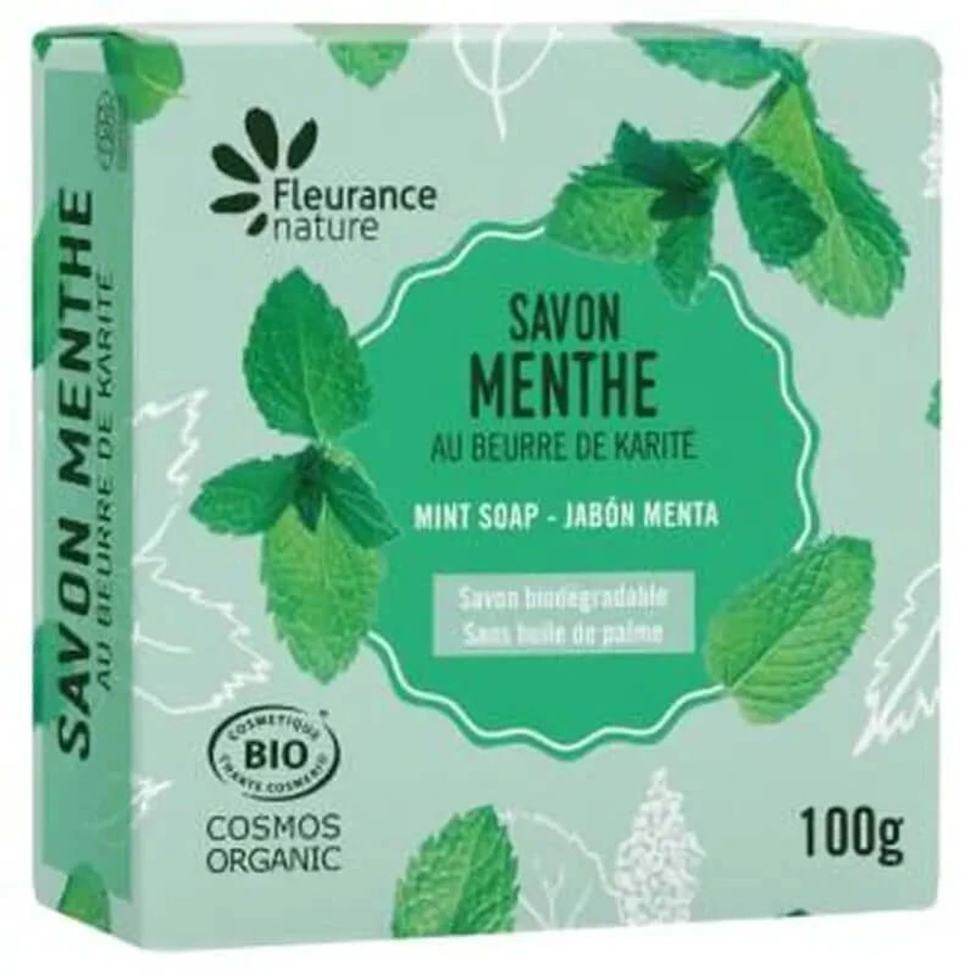 Fleurance Nature Barretta di sapone profumata alla menta piperita 100Gr