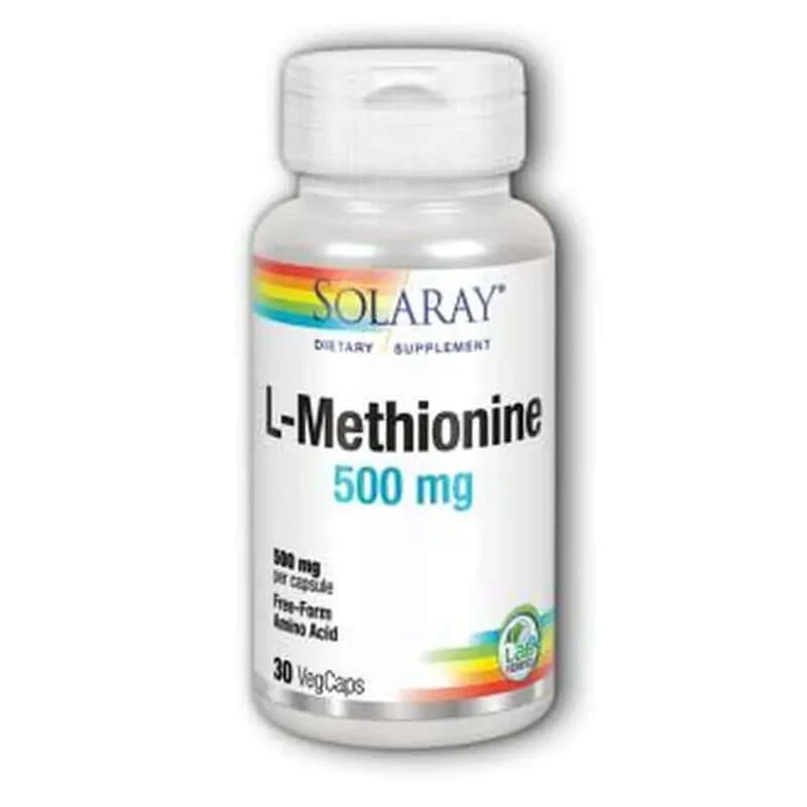 Solaray L-Methionin 500Mg. 30 Kapseln