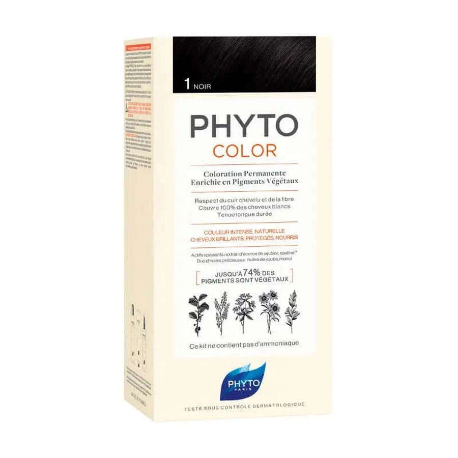 Phyto Phytocolor 1 permanente kleuring zwart tint