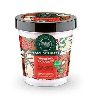 Organic Shop Mousse hidratantă pentru corp cu căpșuni și ciocolată 450Ml