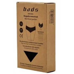 Bads Menstrual Panty negru cu cusătură dimensiune L