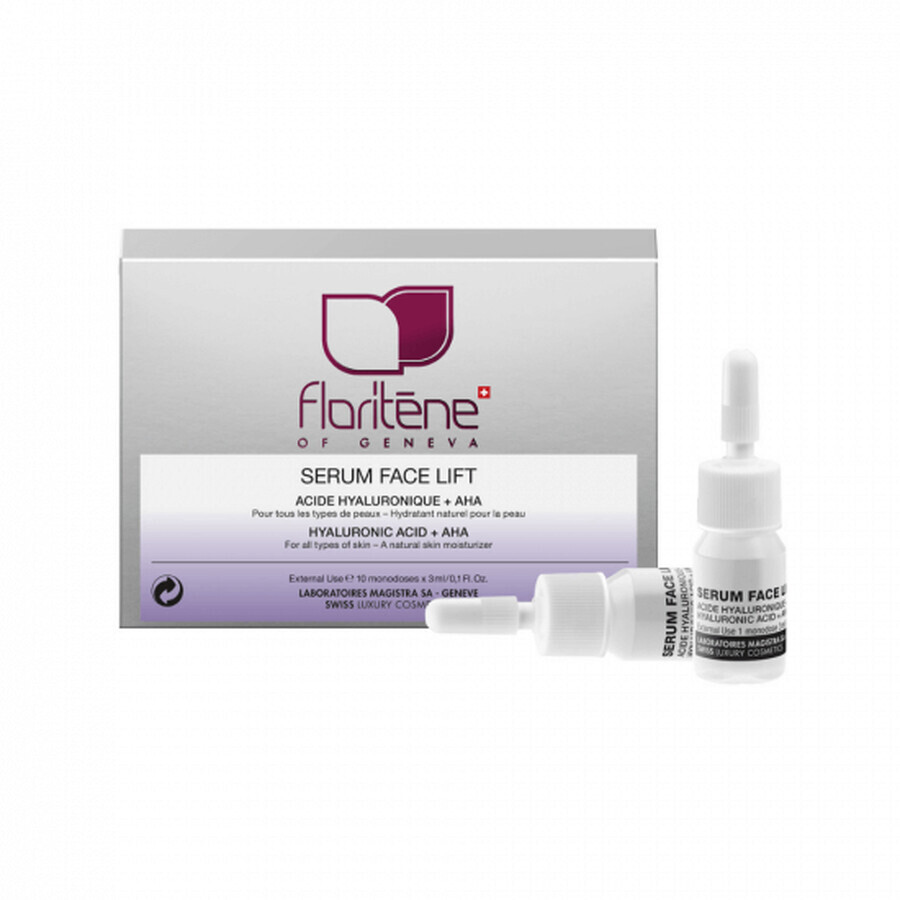 Fiole cu Acid Hyaluronic+ AHA, 10 bucati, Floritene