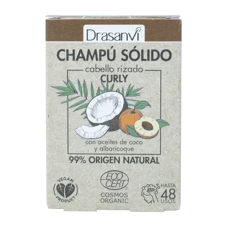 Drasanvi Champu Solido Cabello Rizado Ecocert , 80 gr