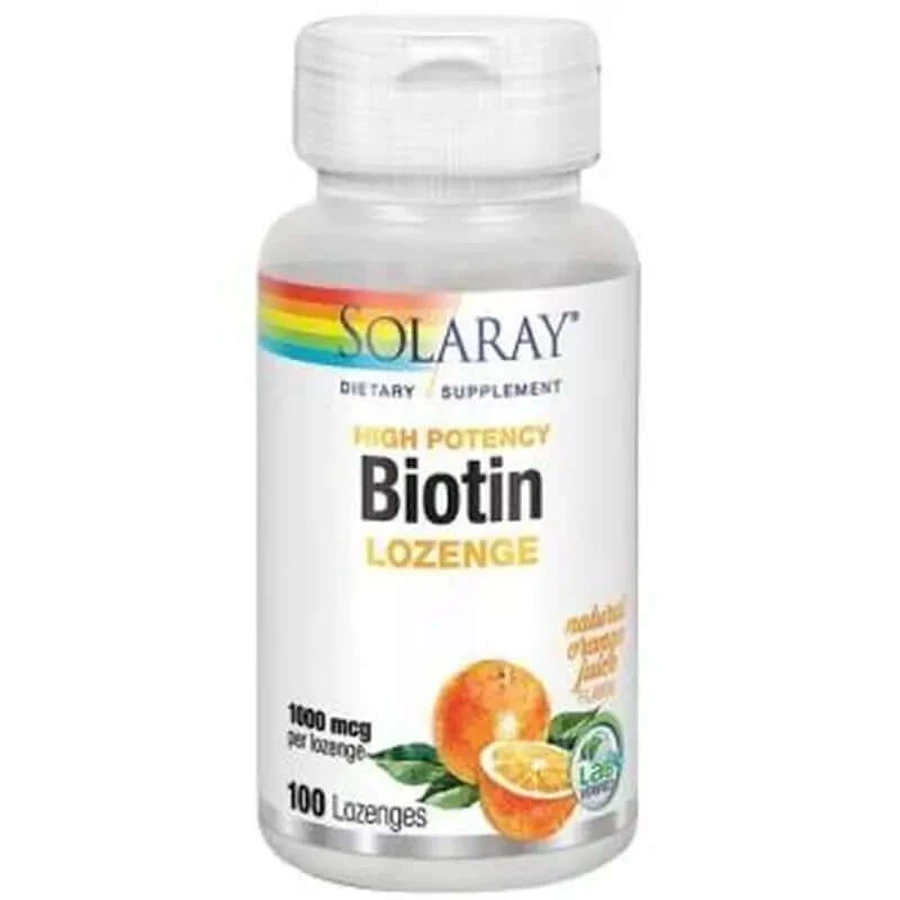 Solaray Biotyna 1000Mcg. 100 tabletek podjęzykowych: ceny i cechy