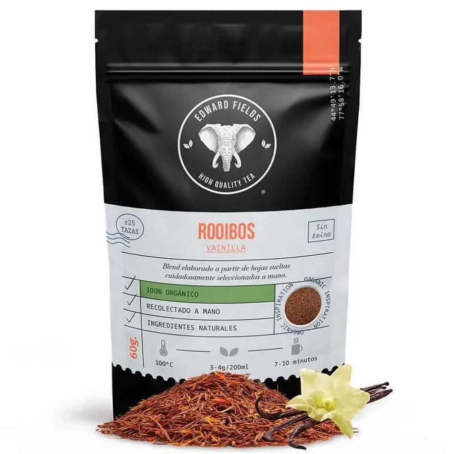 Edward Fields Tee Bio Vanille Rooibos Aufguss Bulk 25 Tassen Tee Tee Tee Tee , 60 g