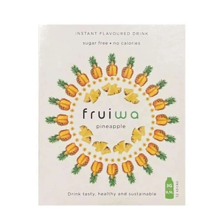 Fruiwa Instant Ananasdrank in poedervorm met vitamine C en zoetstof , 36 gram