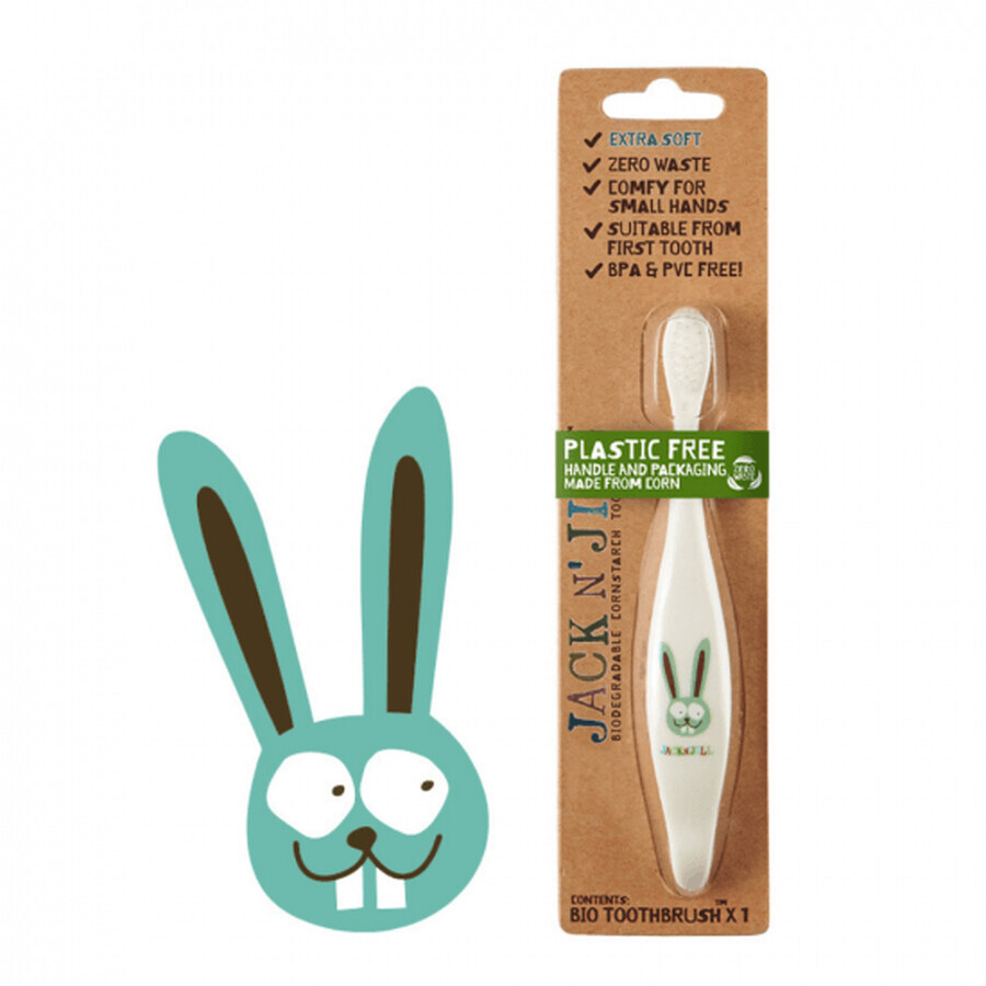 Eco toothbrush for babies and children Bunny, Jack N Jill