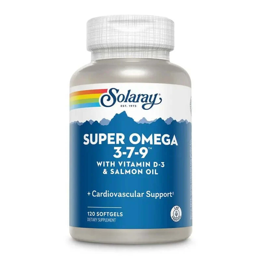 Solaray Super Omega 3-7-9, 120 Perlen