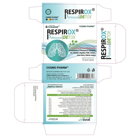 Respirox Pulmonar Detox Total Cleanse, 30 capsules, Cosmo Pharm