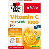 DOPPELHERZ Vitamine C 1000+D3+Zink Depot Tabletten 30 St.
