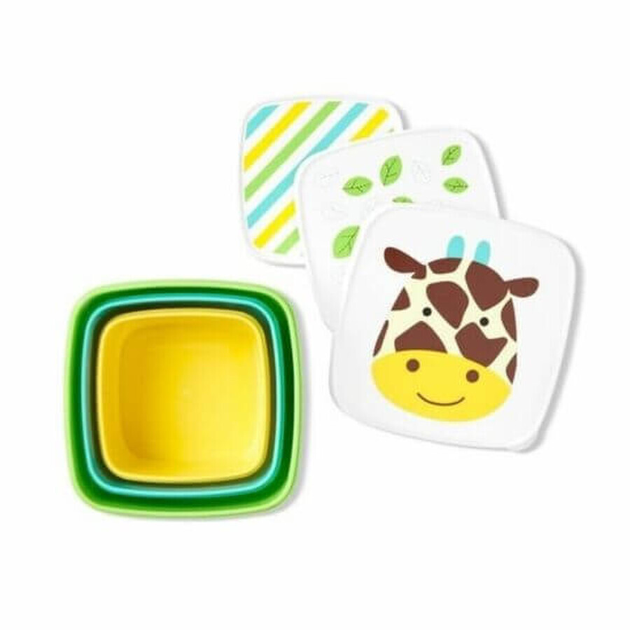 Set 3 cutii pentru pranz Zoo Girafa, +3 ani, Skip Hop