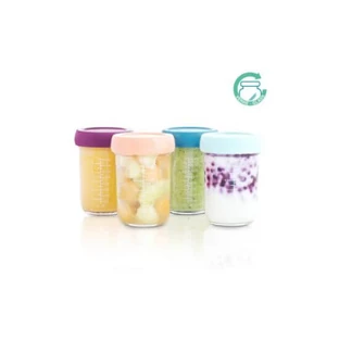 Set of 4 graduated glass bowls, 220 ml, Babymoov