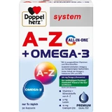 DOPPELHERZ A-Z+Omega-3 all-in-one systeemcapsules 30 stuks.