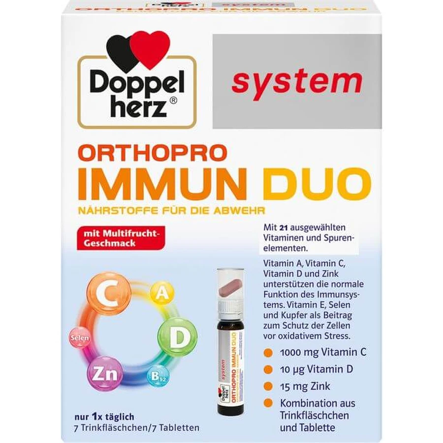 DOPPELHERZ Orthopro Immune Duo system Fiole de băut 7 buc.