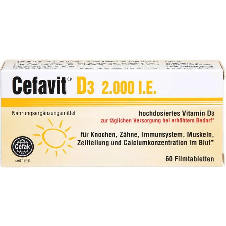 CEFAVIT D3 2,000 U.I. comprimate filmate 60 buc.