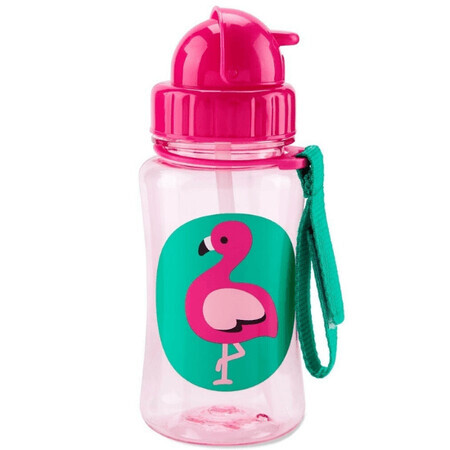 Sticla cu pai Zoo Flamingo,  355 ml, Skip Hop