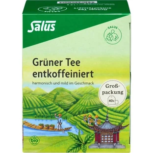 GREEN TEA cafeïnevrije biologische Salus filterzakjes 40 stuks.