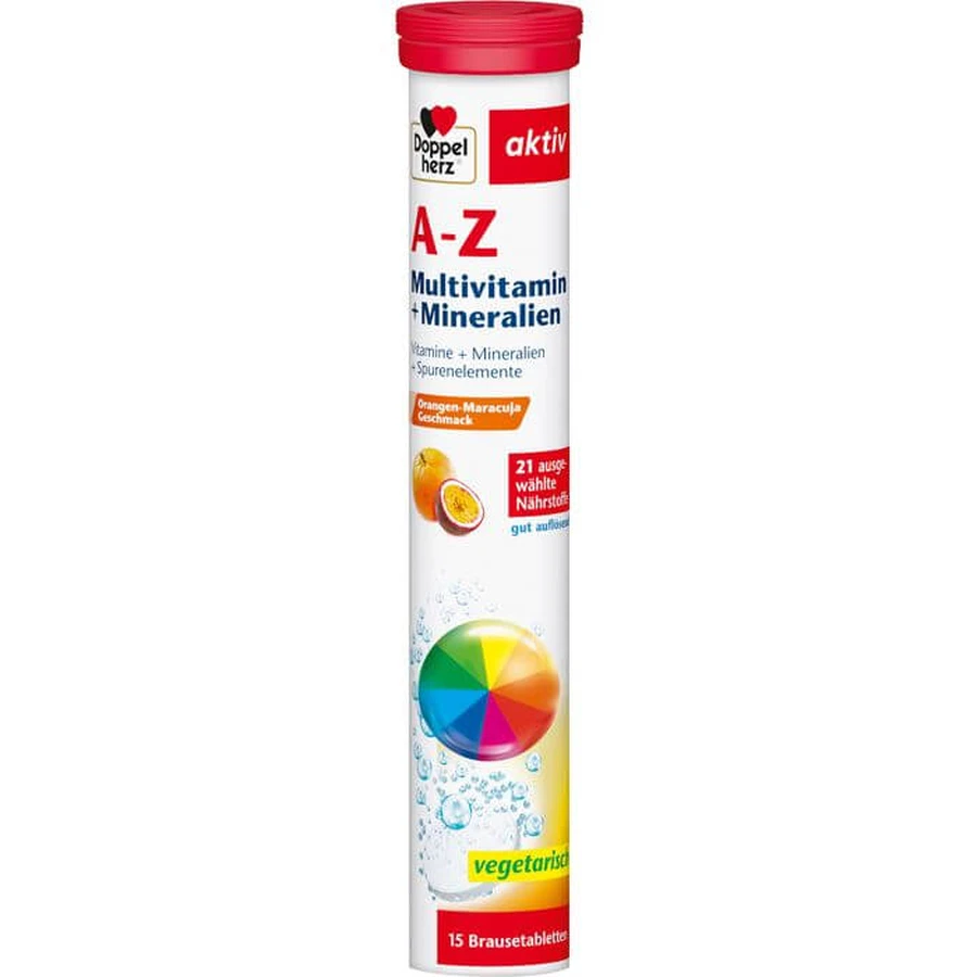 DOPPELHERZ A-Z Multiwitamina+Minerały Tabletki musujące 15 szt.: ceny i cechy