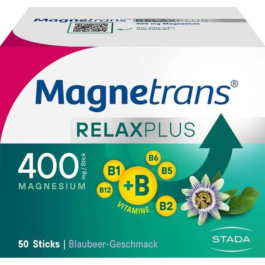 MAGNETRANS Relax+ 400 mg granule sticks afine 50 buc.