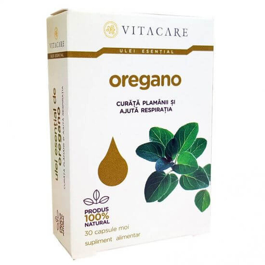 Ulei esential de Oregano, 30 capsule, Vitacare