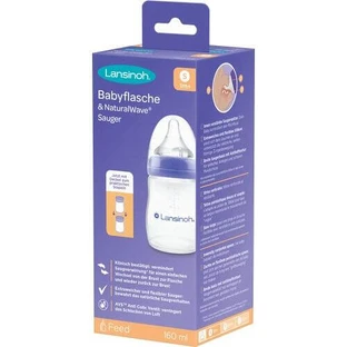 LANSINOH NaturalWave baby bottle 160ml & teat S 1 pc.