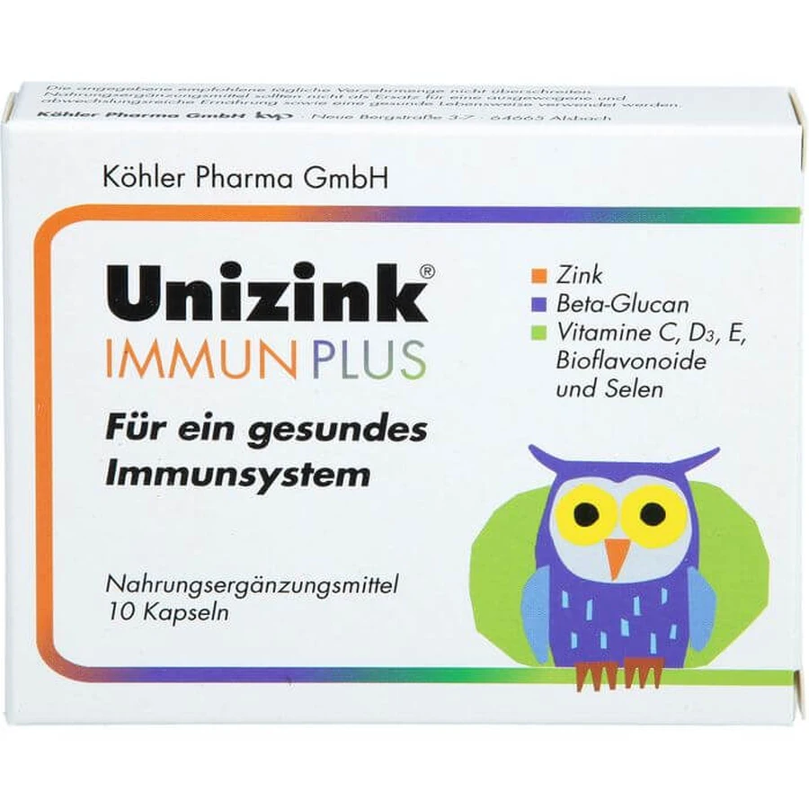 Kapsułki UNIZINK Immune Plus 10 kapsułek: ceny i cechy