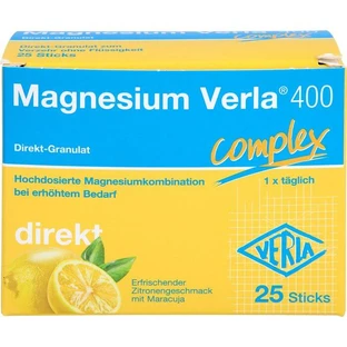 MAGNESIUM VERLA 400 Zitrone Direkt-Granulat 25 St.
